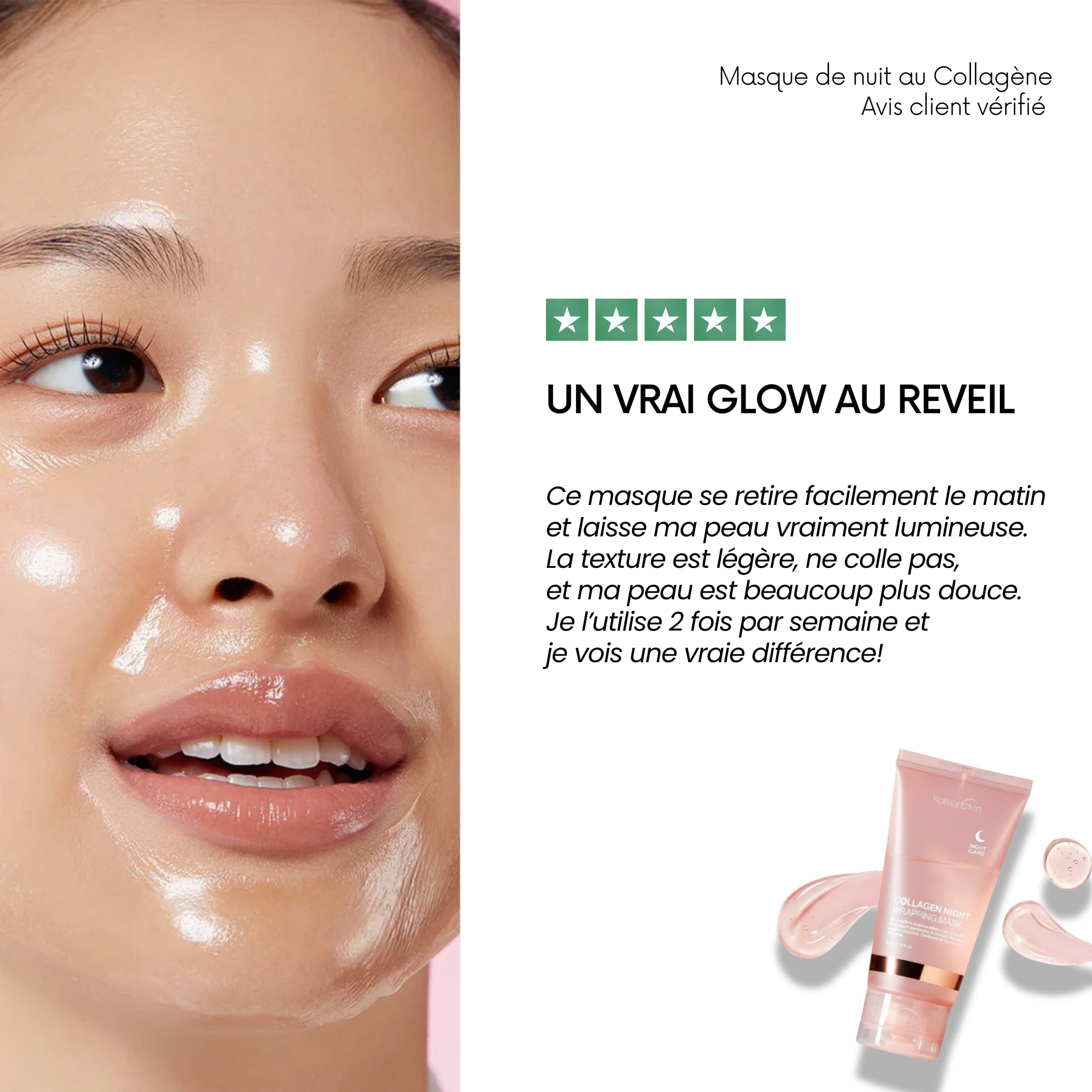 GlowSkin Masque de Nuit au Collagène